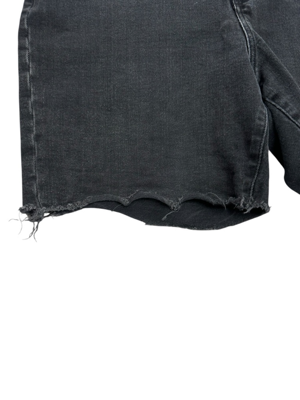 Madewell High-Rise Denim Mid-Length Shorts Washed Black Denim Cutoff Bermuda 31 - Picture 4 of 9